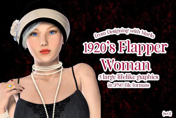 Bring the Roaring Twenties to Life with 3D Flapper Poser Graphics
