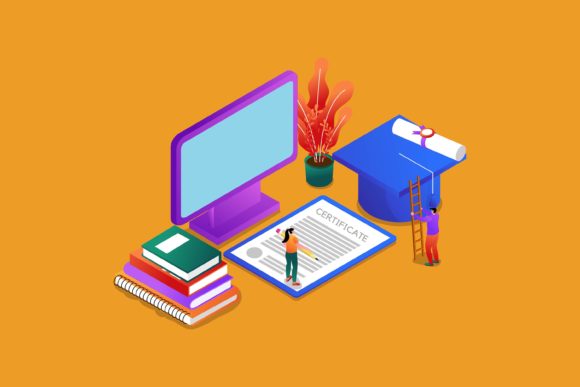 Flat Illustration Get Achievement: A Designer's Guide to Educational Success