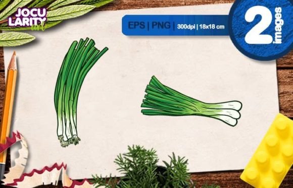 Fresh Leek Cartoon Illustration: A Playful Asset for Creative Projects