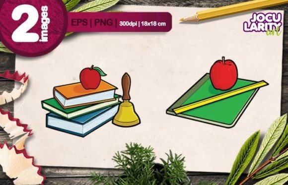 Funny Books and Apple Cartoon Vector: A Designer's Playful Asset