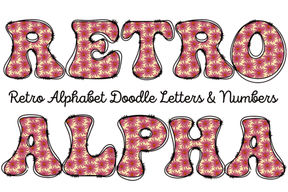 Groovy Retro Flower Alphabet Doodle: A Creative Toolkit