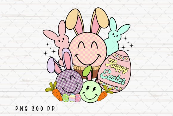 Happy Easter Smiley Face Easter Eggs PNG: A Festive Design Essential