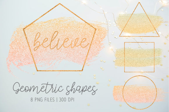 Pink and Gold Geometric Shapes: A Modern Design Toolkit